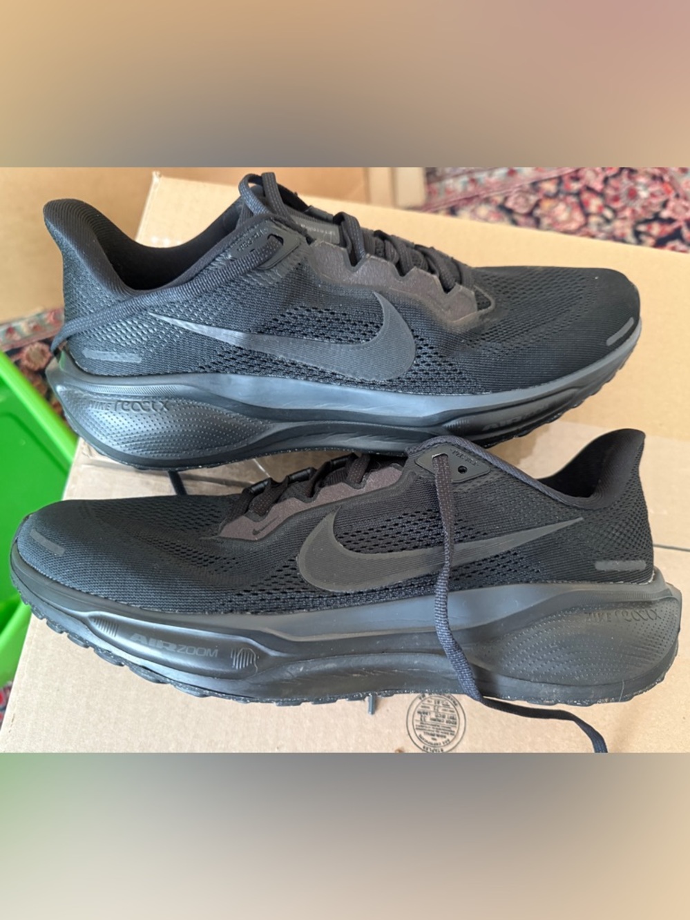 Nike Men’s Air Pegasus 41 All-Black Mesh Running Shoes